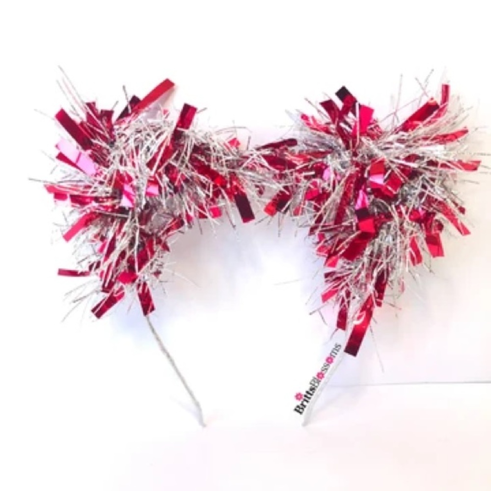 Candy Cane Christmas Kitty Ears Headband